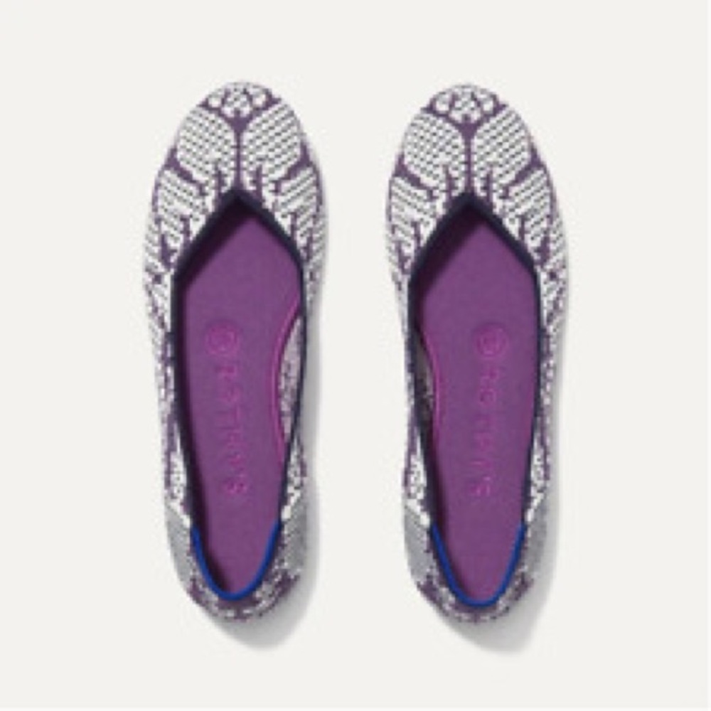 Rothy’s Wisteria purple & white flats